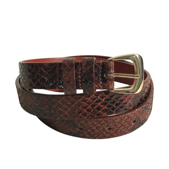 Karl Marc John leather snake skin belt size small - Picture 1 of 8